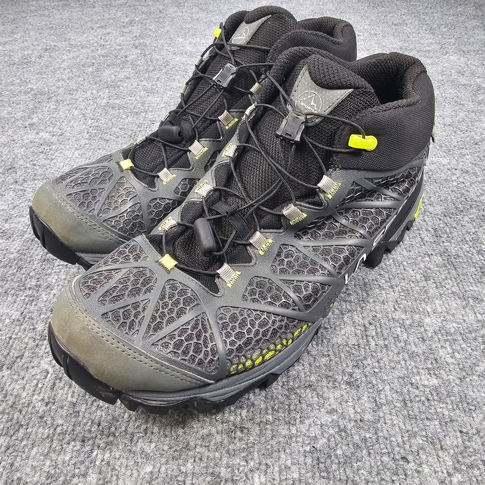 La Sportiva Synthesis Mid GTX Hiking Boots Mens 13 Black Waterproof Gore-Tex
